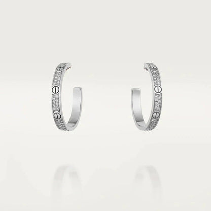 [Luxora]LOVE EARRINGS 3.6MM DIAMOND PAVED