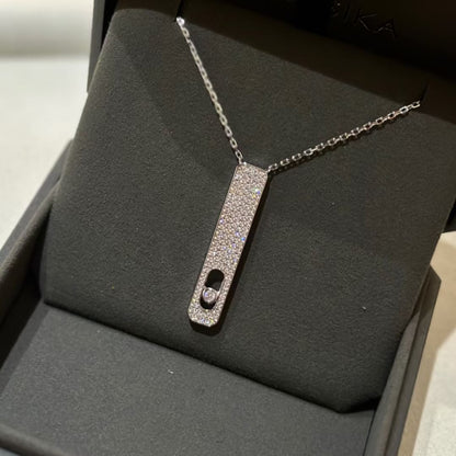 [LUXE]MY FIRST DIAMOND PAVED NECKLACE