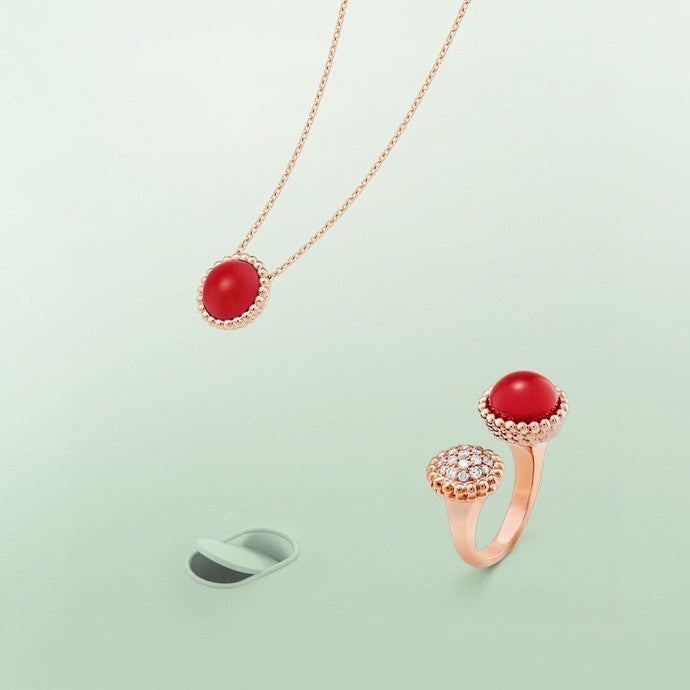 [Luxora]PERLEE COULEURS DIAMOND ROSE GOLD BETWEEN THE FINGER RING