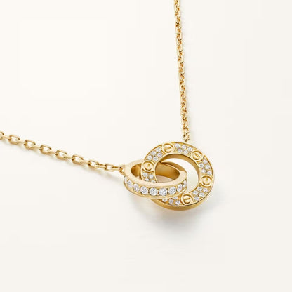 [Luxora]LOVE  FULL DIAMOND PENDANT NECKLACE