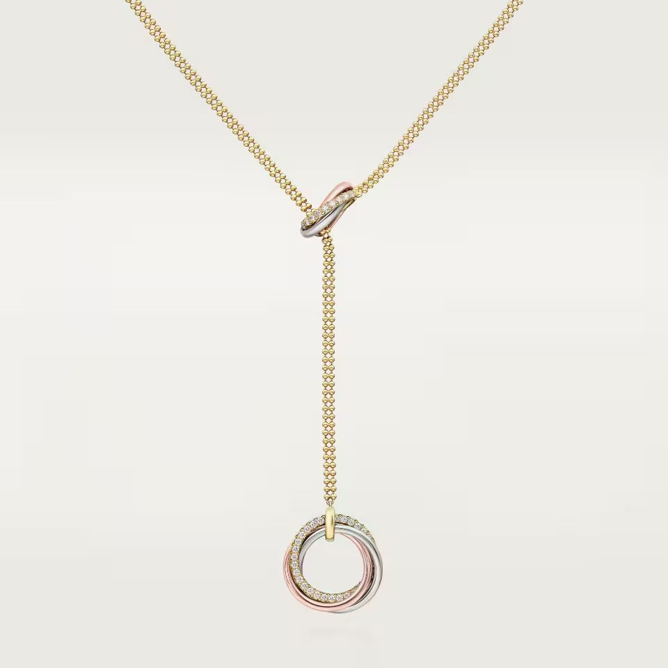 [Luxora]TRINITY DIAMONDS NECKLACE