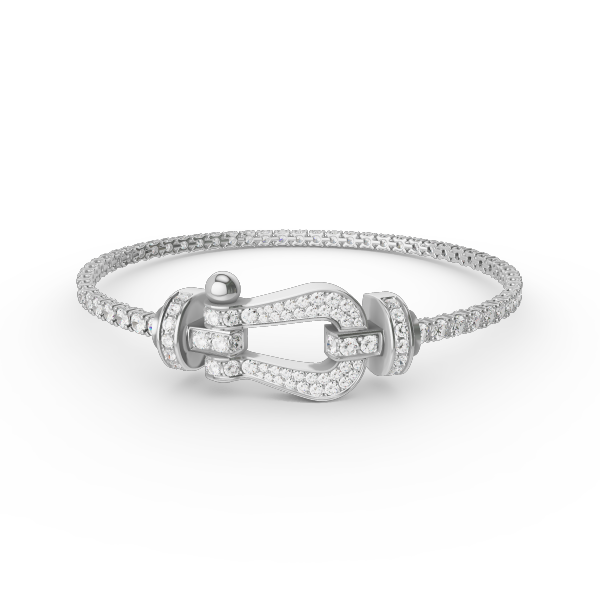 [Luxora]FORCE  LARGE HORSESHOE FULL DIAMOND TENNIS BRACELET